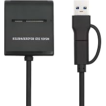 xiwai USB 3.0 Type-A USB-C Type-C Dual Connector to MSATA SSD Docking Enclosure Aluminum External Adapter Cable 5Gbps