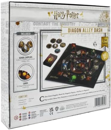 Cartamundi Harry Potter Diagon Alley Dash Board Game, Calling All Harry Potter Super-Fans! For 2 to 6 Players, Great Gift For Kids Aged 8+,