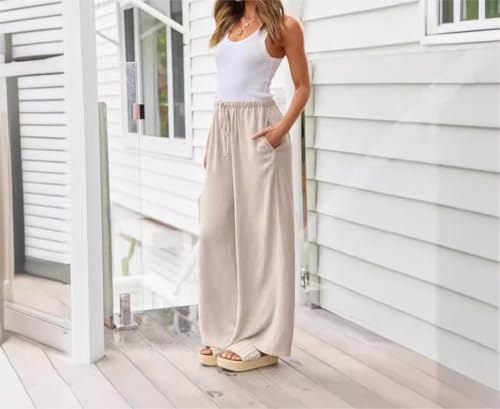 Women's Lightweight Gauze Pants Wide Leg Casual Summer Pants for Ladies2
