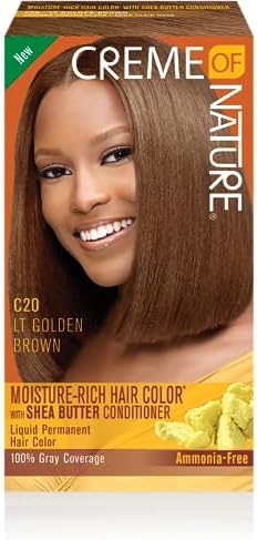 Creme of Nature Moisture-Rich Hair Color, C20 Light Golden Brown, 1 pk