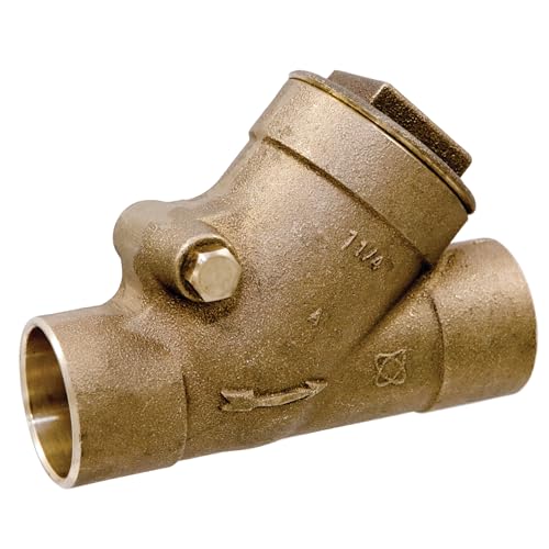 Image of NIBCO S-413-Y-LF Silicon Bronze Lead-Free Check Valve, Horizontal Swing, PTFE Seat, 3 /4 inch Female Solder Cup