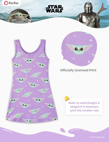 Image of Disney Stitch Princess Frozen Elsa Minnie Mouse Girls Tank Dress Sleeveless A-Line Sundress Summer Beach Clothes 2-9 Years