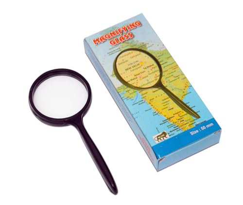 Image of Magicwand 75 mm High Precision ABS Plastic Magnifying Glass for Reading Maps,Globes,etc【Black】【Pack of 1】