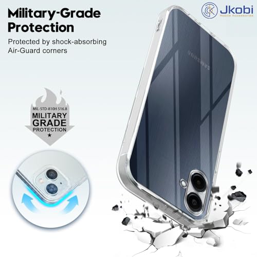 Image of Jkobi Back Cover for Samsung Galaxy A06 (Silicone Clear Shockproof Case with Camera Protection | Soft and Flexible | Transparent)
