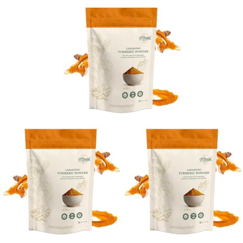 Image of Miresi Lakadong Turmeric Powder, 7% Curcumin - Lead Chromate Free, ETO Free, Sustainably Sourced, 100g (Pack of 3)