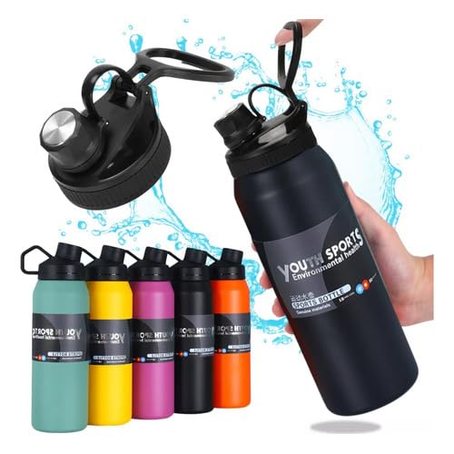 Garrafa de Água Bebidas Térmica Inox Esportes Academia Caminhada Camping Isolada a Vácuo Aço Inox 80