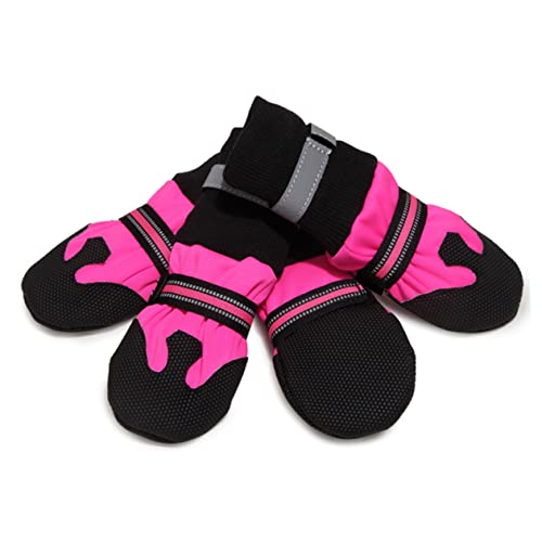 Chaussures pour chien extérieur antidérapantes contre le sol chaud rose