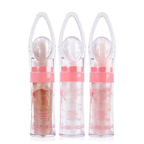 Polvo De Hadas Shimmer Face And Body Highlighter Powder Stick Makeup,The Natural Three-Dimensional Face Powder Blusher,High Gloss Fairy Glitter Sparkle Patting Powder Brighten Face Eyes Lips Hair Body Glow (Pack Of 3) #TOP14