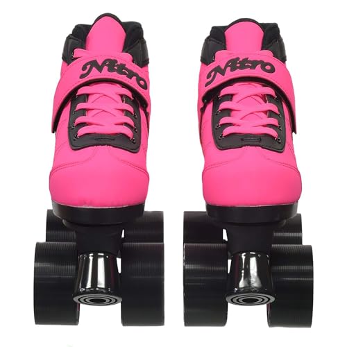 Image of Epic Skates 2016 Epic Nitro Turbo 1 Indoor /Outdoor Quad Speed Roller Skates, Pink