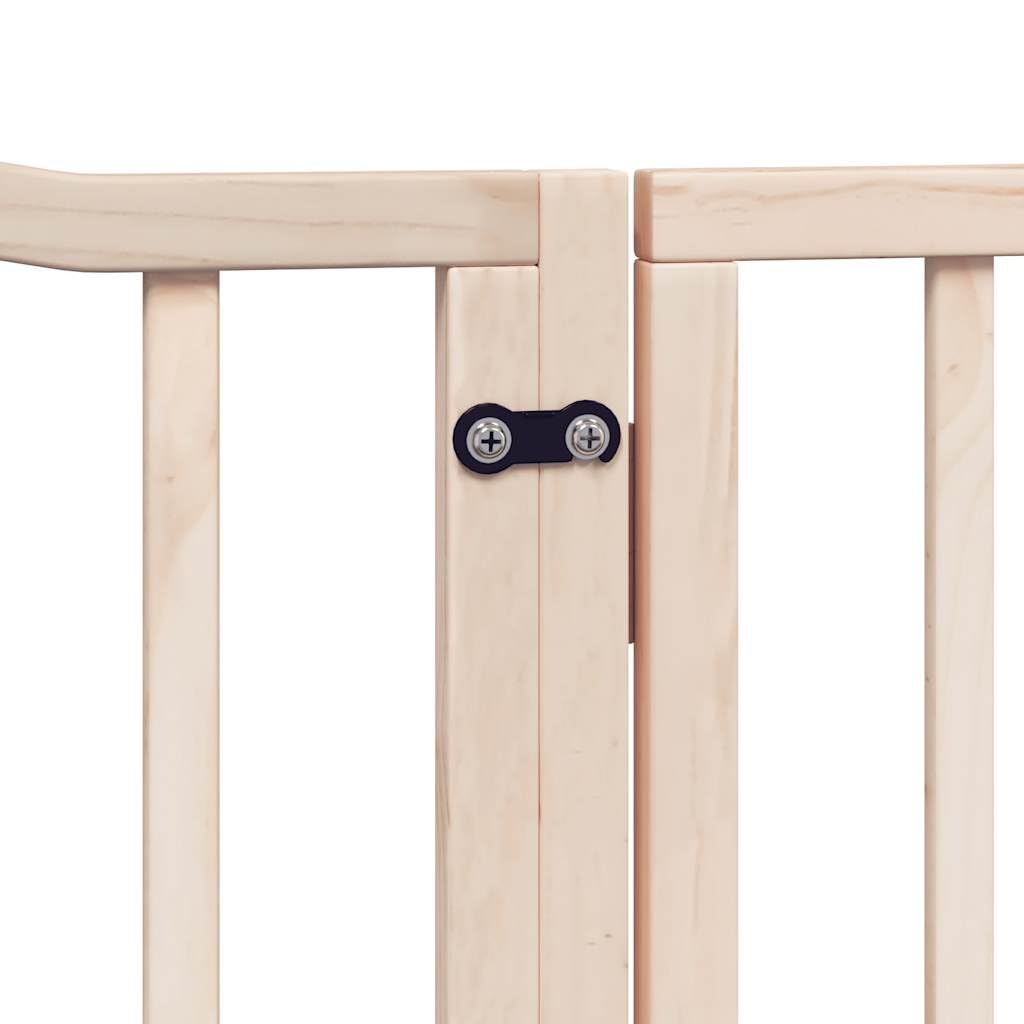 Homgoday Barrera para Perros,Barrera de Seguridad para Perros Mascotas,Barrera de Seguridad para Perros Puerta para Perros Plegable 8 Paneles Madera de álamo 640 cm
