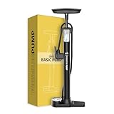 Mit Manometer DANSI Fahrradpumpe I Standluftpumpe passend für alle gängigen Ventile inklusive Manometer & Adaptern I luftpumpe Fahrrad, luftpumpe