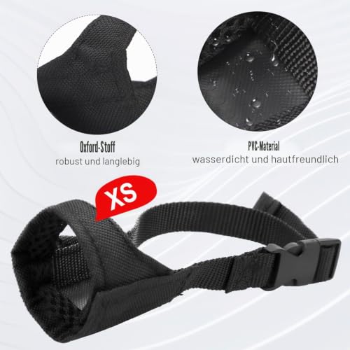 PEUTIER Maulkorb für Hunde mit Kurzer Schnauze, Maulkorb für Kleine und Mittelgroße Hunde Weich Maulkorb Gegen Beißen und Bellen Dog Muzzle für Chihuahua Hiromi Shih Tzu, Schnauzenumfang 10,8-14cm