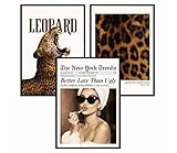 ag.art deco® Leopard Wandbilder Set 3er | 3 Stück 40x50cm 