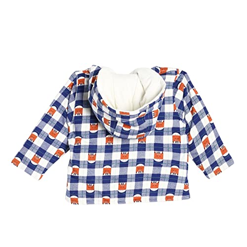 Image of miniklub Baby Hooded Full Sleeve Knitted Cotton Sweat Shirt (Navy Color)