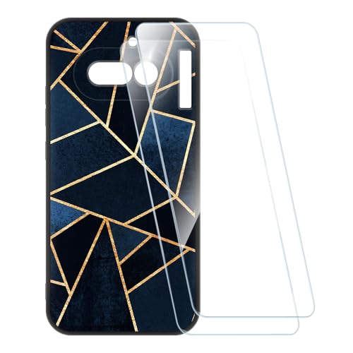 ESACMOT �v�����g�P�[�X + 2�������K���X�t�B���� Nothing Phone 4A 5G A069 �Ƃ̌݊�������, �Ռ��z���\�t�g�J�o�[ HD�N���A (�X�g���C�v)