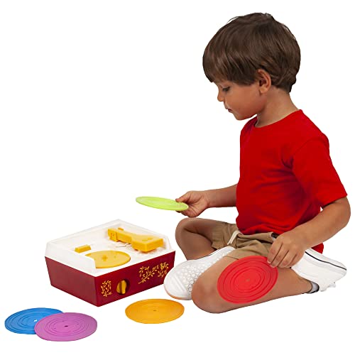 Fisher Price Classiques 1697 Boîte à musique Tourne disque jouet musical pour bébé jouet éducatif interactif avec 10 chansons jouet d’apprentissage cadeau rétro à partir de et plus - vue 10