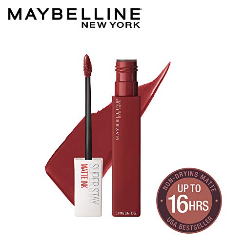 Image of Maybelline New York Super Stay Matte Ink Liquid Lipstick, Voyager + Hypercurl Mini Mascara | Liquid Lipstick | Volumizing Mascara.
