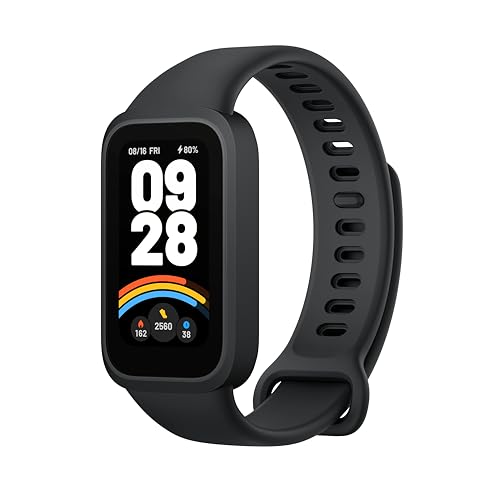 Xiaomi Smart Band 9 Active – Bracelet Connecté avec Écran AMOLED, Suivi d’Activité et de Santé, Résistant à l’eau 5 ATM, Autonomie Longue Durée – Noir