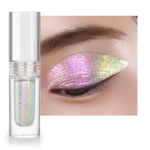 CHARMACY Chameleon Liquid Eyeshadow, Intense Color Shifting, Highly Pigment Multichrome Eyeshadow Liquid Makeup, Long Lasting, Shimmer, Easy To Wear Metallic Eye Makeup (06)