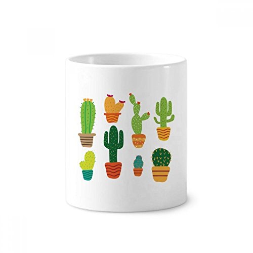 Cactus et Succulentes en Pot Céramique | Mug Blanc 350 ml Décor Dent