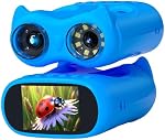 2.0" Microscope pour enfants de poche, 2 en 1 1000X Microscope numérique portatif & Téléscope pour enfants - Trousses scientifiques STEM Jouets - Cadeaux pour filles Garçons Âge 3 4 5 6 7 8 9 10 11 12(Bleu)