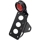 Amazicha LED License Plate Holder Stop Running Tail Lights Taillight Side Mount for Harley Motorcycle Bobber Chopper
