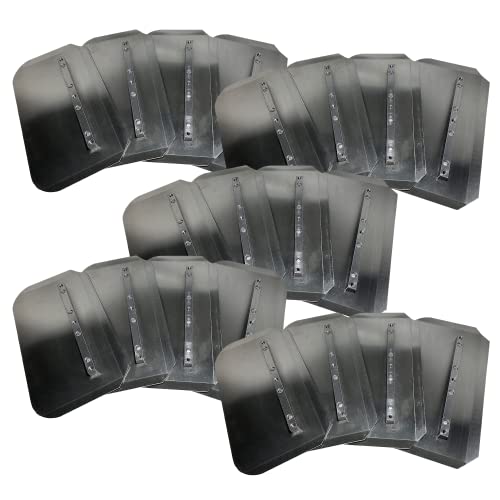 Virginia Abrasives 423-CB0814 - Trowel Blades 8\" x 14\" Professional Power Trowel Blades for Concrete/Masonry Refinishing, Fits 34\"-36\" Machines | Stainless Steel Combination Trowel Blades