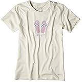 Life is good Women's Comfy Flip Flops Crusher Tee