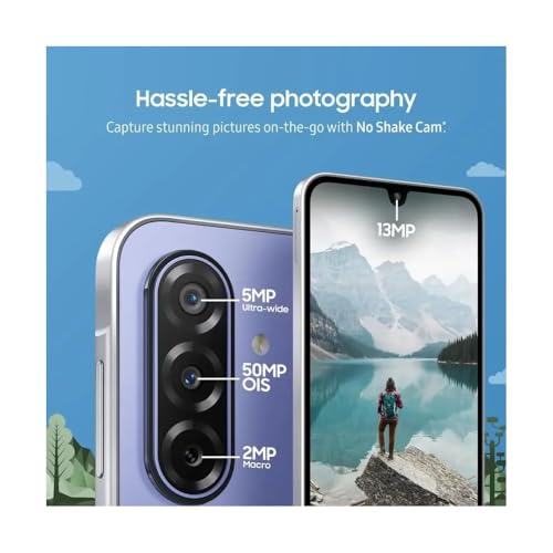 Image of Samsung Galaxy F17 (Violet Pop, 6GB RAM, 128GB Storage)| 6.7 inch FHD+ Super AMOLED Display | Exynos 1330 Processor | 50MP OIS Triple | 13MP Front Camera | 5000mAh | 25W Fast Charging | IP54 Rating