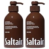 Saltair Body Wash 2-Pack – Moisturizing Body Wash with Hyaluronic Acid & Amino Acids – Scented Shower Gel for Women and Men – Driftwood Scent, 2x 17oz – Vegan, Cruelty-Free, Paraben-Free