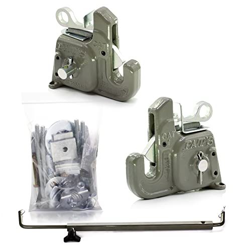 Pat's Easy Change (CAT#1 Gray) w/Stabilizer Bar - Best Quick Hitch System On The Market – Flexible, Durable, and Affordable - Comes w/ 4 Pair of Lynch Pin Washers