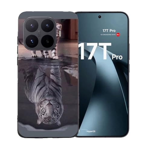 LCEHTOGYE �K�p Xiaomi 17T Pro�p�P�[�X�A�K�p Xiaomi 17T Pro (6.83")�ƌ݊����̂��钴���^�u���b�N�\�t�gTPU�V���R���Q���P�[�X�ی�J�o�[ - BST8