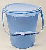 tupperware milchkanne eleganza  TUPPERWARE Party-Riese Eimer Hummer 8,5 Liter XXL mit Henkel Vorratsbehälter Behälter Wasserkanister Milchkanne blau hellblau