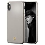 Spigen [LA Manon Câlin iPhone XS Hülle, iPhone X Hülle aus Leder bequem greifbar und mit...