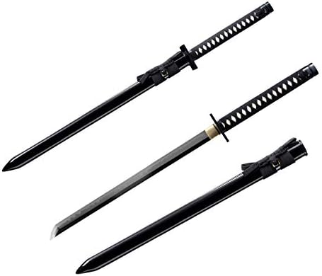 Battle Ready Sword, Sho Kosugi Ninjato, Japanese Samurai Sword Katana, Full Tang Blade, Clay Tempered Blade, Hand Forged Ninja, Razor Sharp, Functional, Real Cut