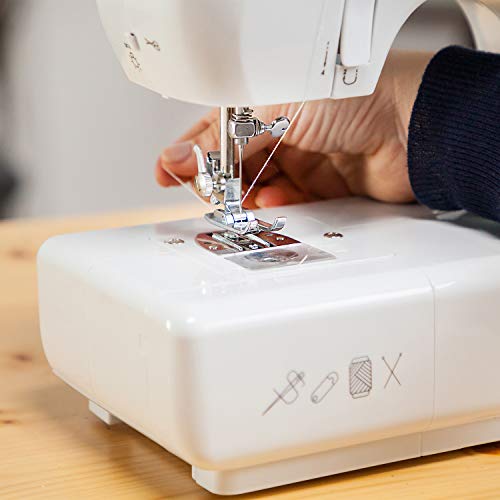 Solac SW8231 Cotton 13.2 naaimachine, 16 steken, automatische knoopsgaten, 4 standen, vrije arm, verticaal belastingssysteem, werking met en zonder pedaal, draaggreep, 2 spoelen, 2 naalden, wit - Image 6