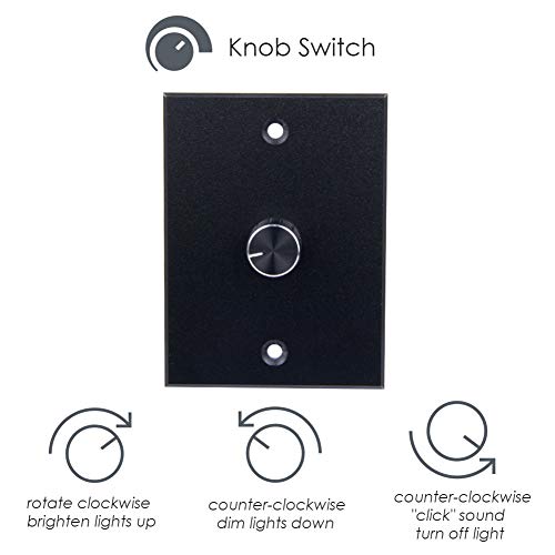 acegoo DC12V Dimmer Switch 12-24V High Side PWM Dimmer for LED Lights, Halogen, Incandescent Bulbs On/Off Dimming Control - Widely Used for RV Boat Autos Truck Camper Trailer and LED Strip Lighting - Thumbnail 3