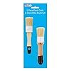 U.S. Art Supply 2-Piece Multi Use Oval and Round Chalk, Wax and Stencil Brushes for Chairs, Dressers, Cabinets and Other Wood Furniture - 100% Natural Bristles, Lightweight and Rust Resistant #1
