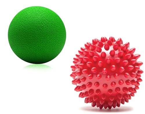 Image of Bodylastics Lacrosse & Acupressure Spike Massage Ball Combo for Deep Tissue, Muscle Recovery & Myofascial Release | Foot, Back, Neck & Shoulder Pain Relief | Portable, Spiky Trigger Point Therapy