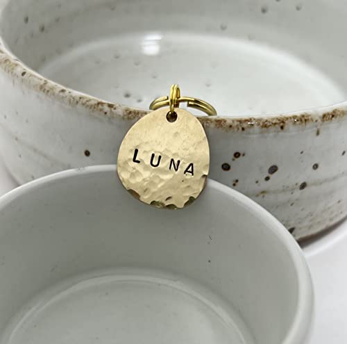 Generic Brass Organic Shaped Hand Stamped Coin Personalized Pet Id Tags, Dog thumb #6