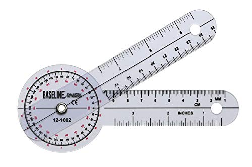 Baseline 12-1000HR HiRes Goniometer w/ 360° Head-12" Arm-25/Pack