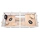Ferplast Gabbia per Criceti DOMSTER, Gabbia per Topolini, 3 Piani, Con Accessori, Piattaforme e Scalette, Metallo Verniciato e Legno FSC, Base Trasparente, Gabbia Legno Criceto 120 x 50 x h 66,5 cm,
