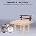 balacoo 1pc Wooden Hamster Cage Fence Platform Safe Exercise Space for Animals High Real Wood Plaything for Hamsters and Gerbils