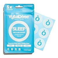 Vytadose Natural Melatonin-Free Herbal Sleep Patches for Adults - No Added Hormones - 8-Hour Time-Release Formula - Ashwagandha, Magnesium, Passionflower, Valerian Root, Lemon Balm & Chamomile