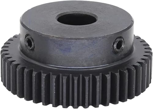 Image of Module Pinion,Motor Pinion Gear,1 Module 46T 47T 48T 49 Teeth Spur Gear 45 Carbon Steel Pinion 8mm 10mm 12mm 15mm Bore High Frequency Quenching Gear Spur Bevel