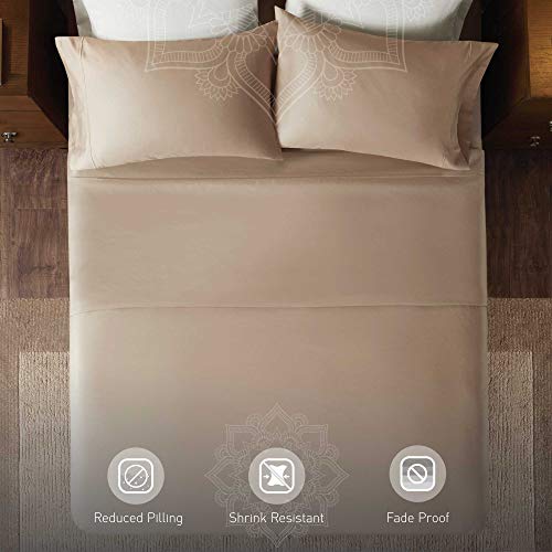 Hyde Lane Luxury 1000 Thread Count 100% Cotton Sheets For Queen Size Bed | Very Comfy Soft & Thick With Deep Pocket - Fits 16"-20" Thick Mattress, Cotton Bed Sheets Queen - 4 Pc Sheet Set (Taupe) #TOP3