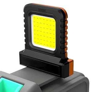 Led-werklamp, verstelbare COB-schijnwerper, 21 V batterij-aangedreven draadloze gereedschapslampen, super heldere draagbare zaklamp, schijnwerper voor monteurs, elektriciens, loodgieters