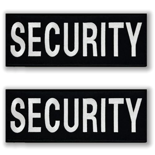 2 Stück SECURITY Reflektieren Sätze Stickerei patch,Sicherheit Abzeichen Doppelseitig Selbstklebend Patches für Baseballkappe Hüte Jeans Taschen Uniform Rucksäcke Militärisch Kleidung