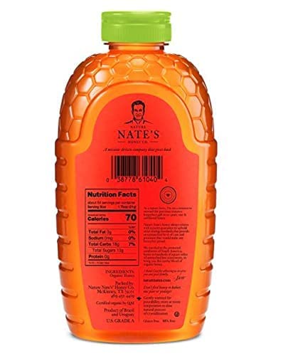 Nature Nate's 100% Organic Pure Raw & Unfiltered Honey (40 Oz.) #TOP1