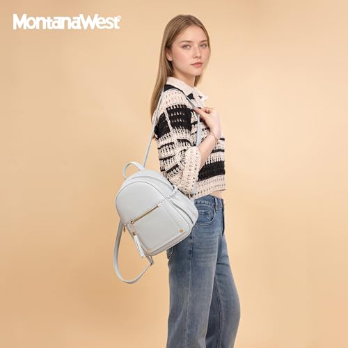 Image of Montana West Mini Backpack Purse for Women Anti Theft Backpacks with Secured Zipper and Tassel